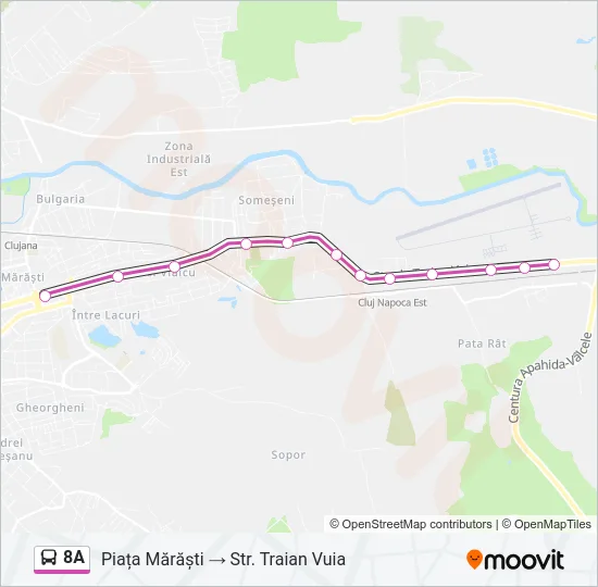 8A Bus Line Map