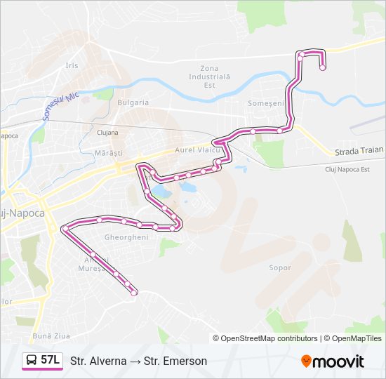 57L Bus Line Map