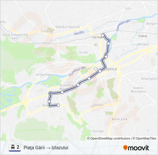 2 Trolleybus Line Map