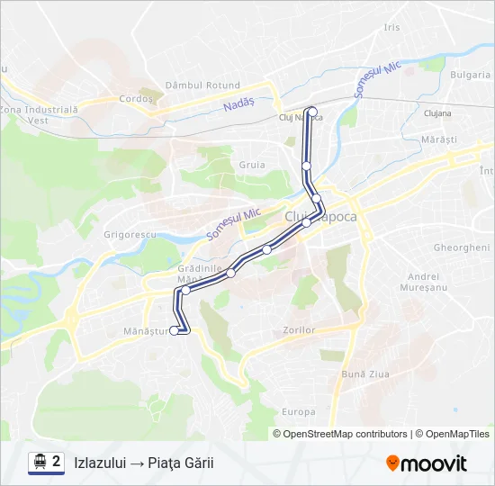 2 Trolleybus Line Map