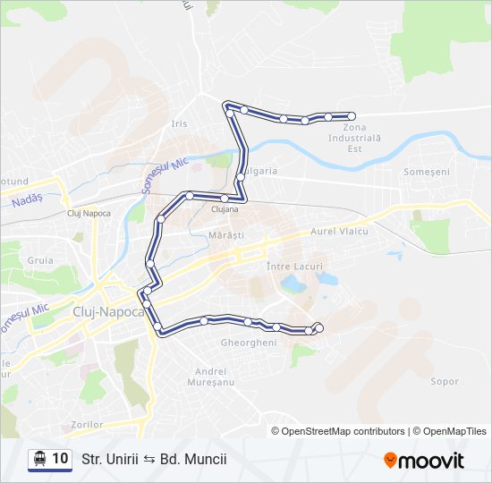 10 Trolleybus Line Map