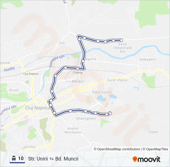 10 Trolleybus Line Map