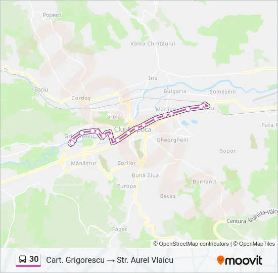 30 Bus Line Map