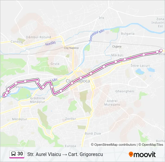 30 Bus Line Map