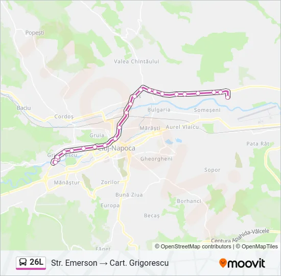 26L Bus Line Map