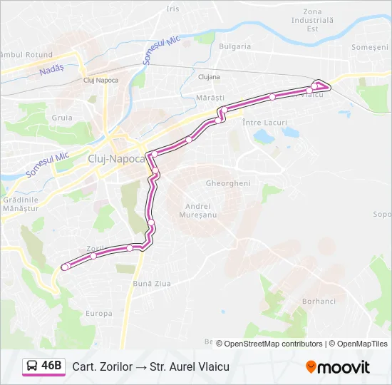 46B Bus Line Map
