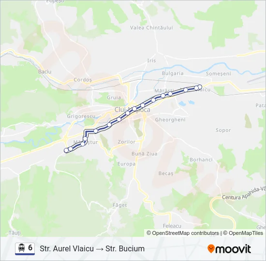 6 Trolleybus Line Map