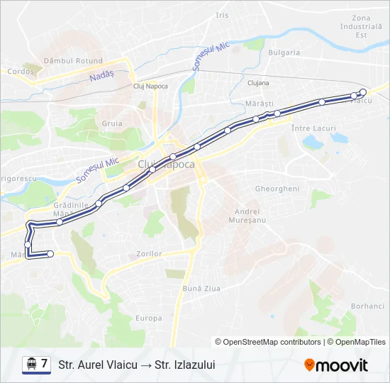 7 Trolleybus Line Map