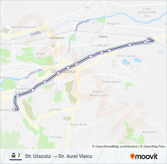 7 Trolleybus Line Map