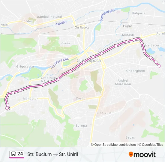 24 Bus Line Map