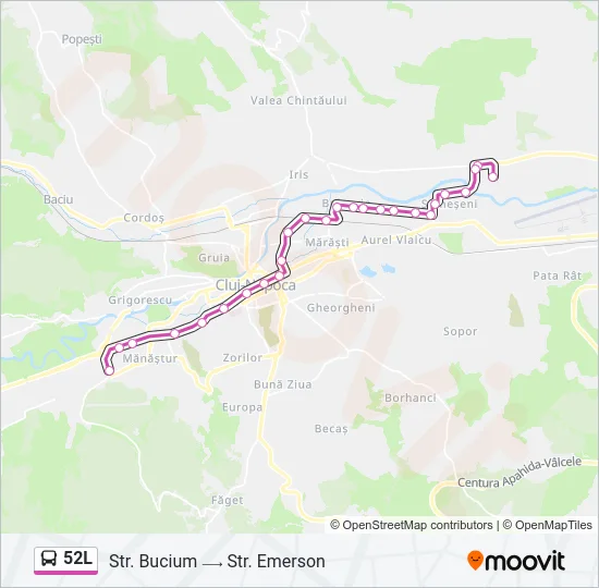 52L Bus Line Map