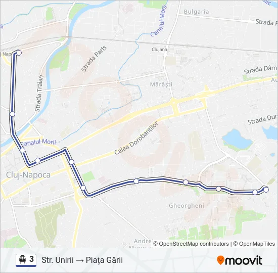 3 Trolleybus Line Map