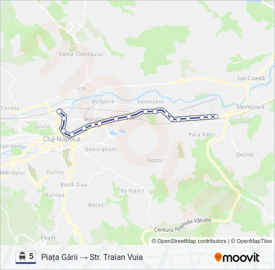 5 Trolleybus Line Map
