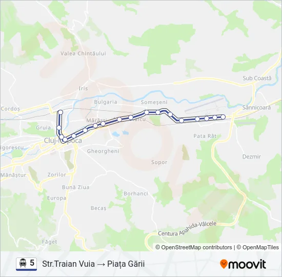 5 Trolleybus Line Map