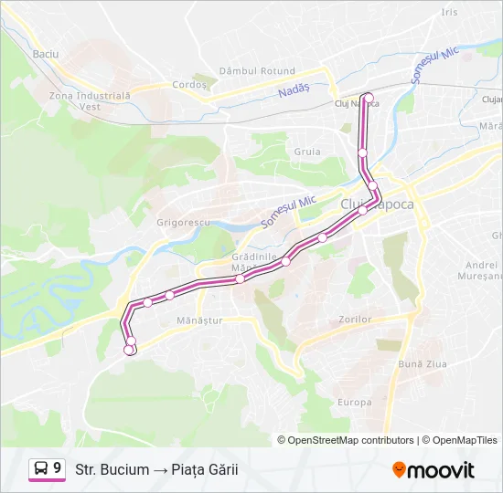 9 Bus Line Map