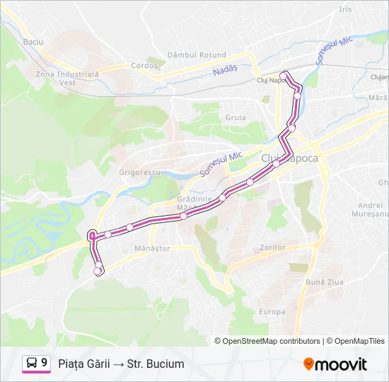 9 Bus Line Map