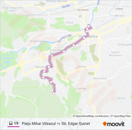 19 Bus Line Map