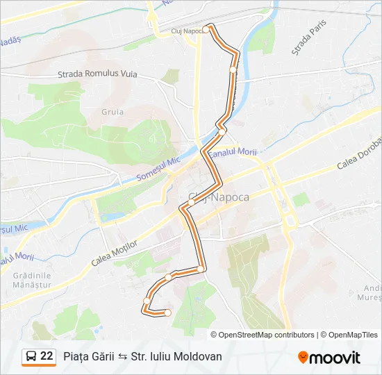 22 Bus Line Map