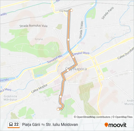 22 Bus Line Map
