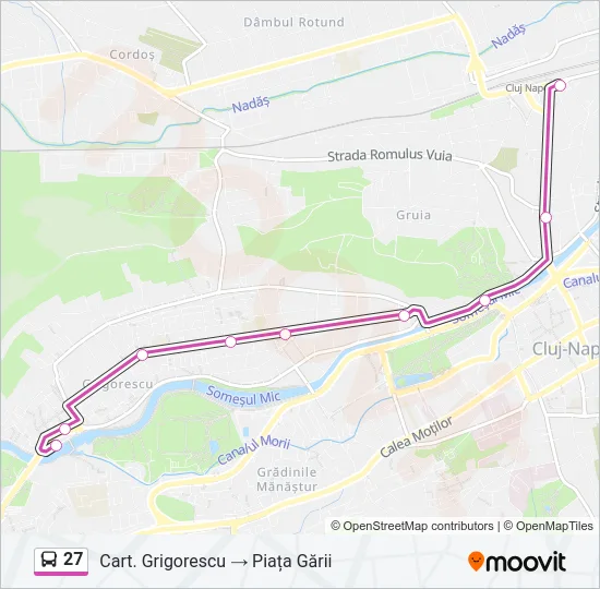 27 Bus Line Map