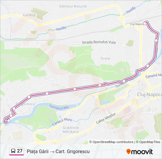 27 Bus Line Map