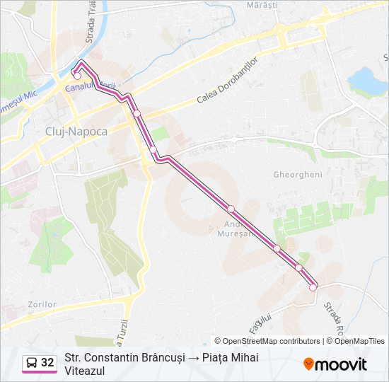 32 Bus Line Map
