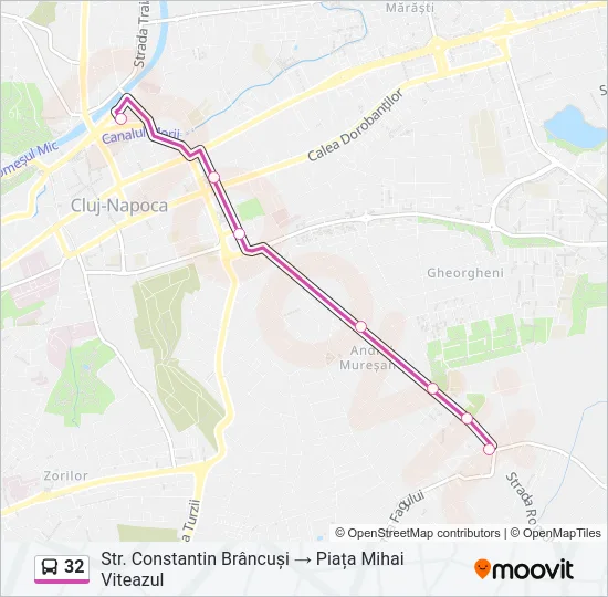 32 Bus Line Map