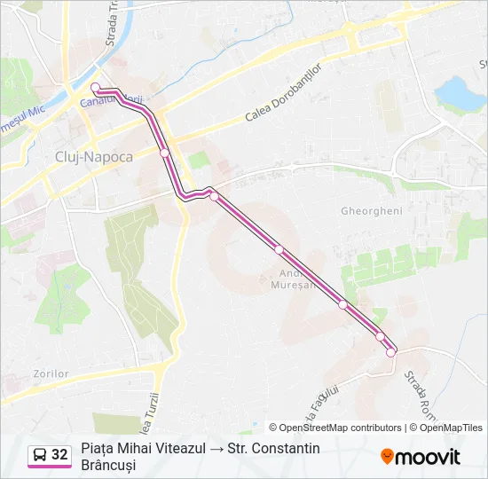 32 Bus Line Map