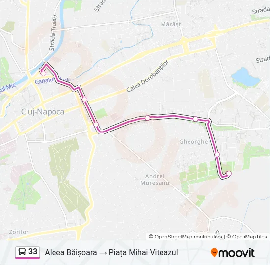 33 Bus Line Map