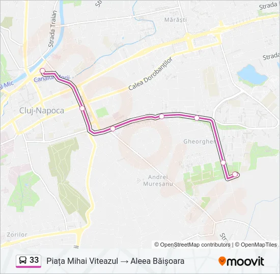 33 Bus Line Map