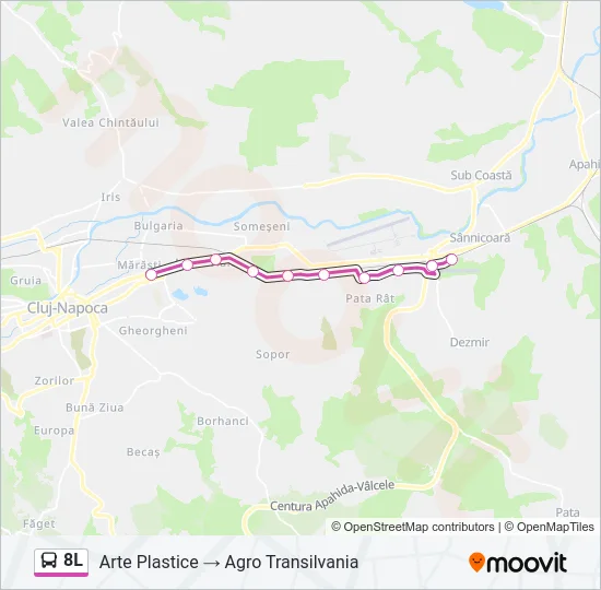 8L Bus Line Map