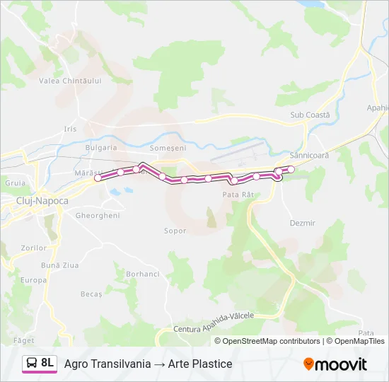 8L Bus Line Map
