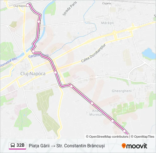 32B Bus Line Map