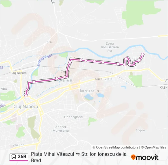 36B Bus Line Map
