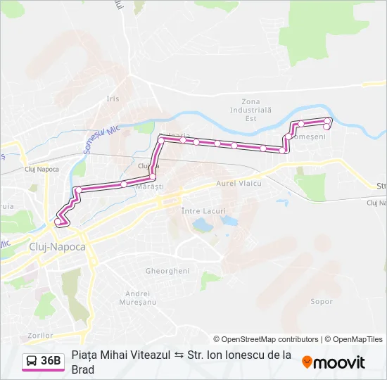 36B Bus Line Map