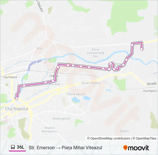 36L Bus Line Map