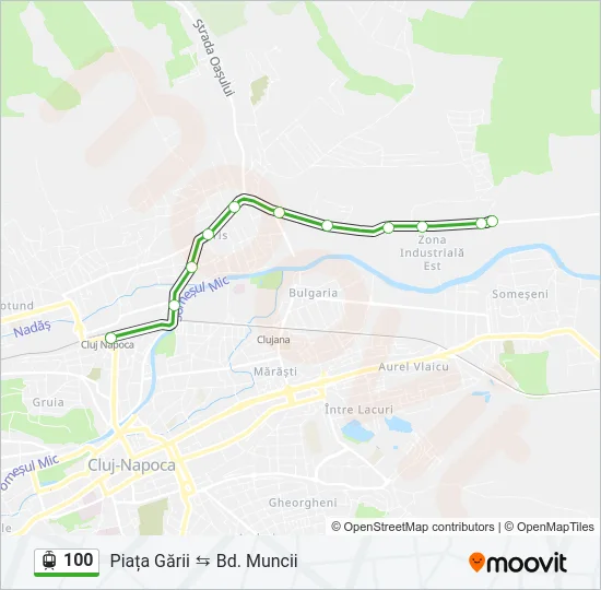 100 Light Rail Line Map