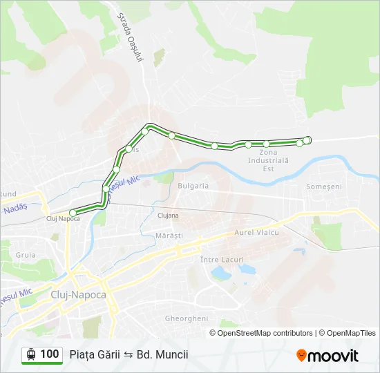 100 Light Rail Line Map