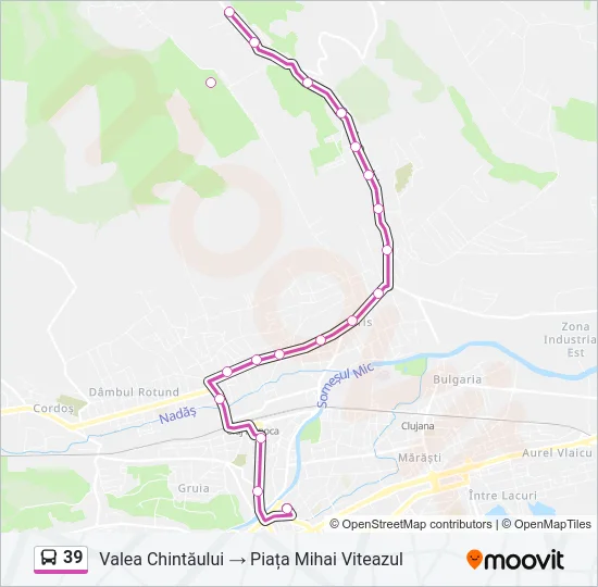 39 Bus Line Map