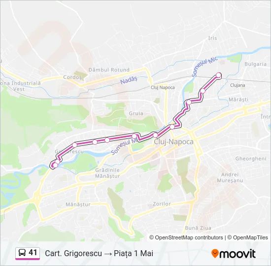 41 Bus Line Map
