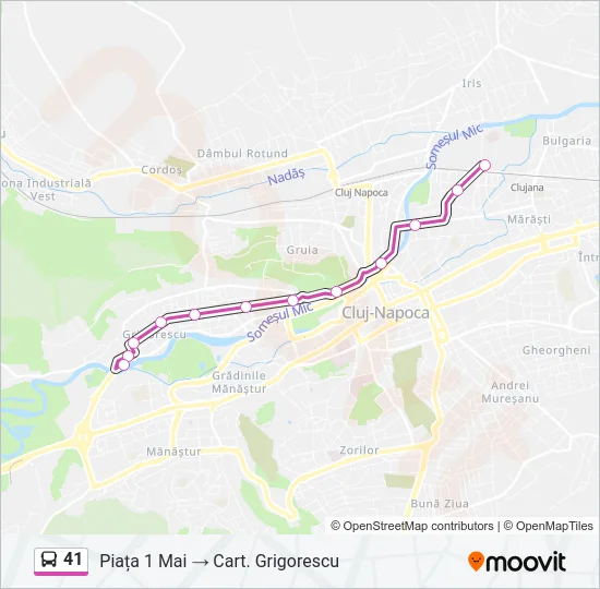41 Bus Line Map