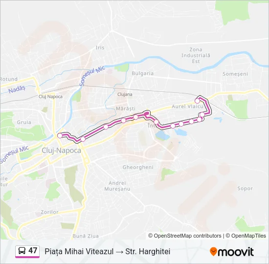 47 Bus Line Map