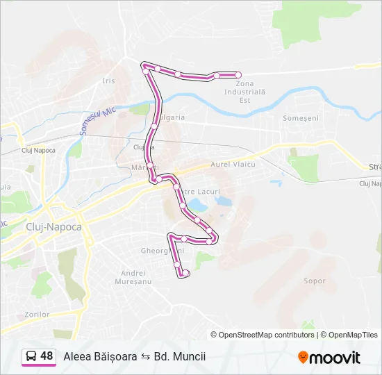 48 Bus Line Map