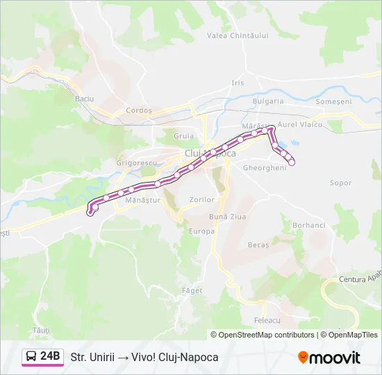 24B Bus Line Map