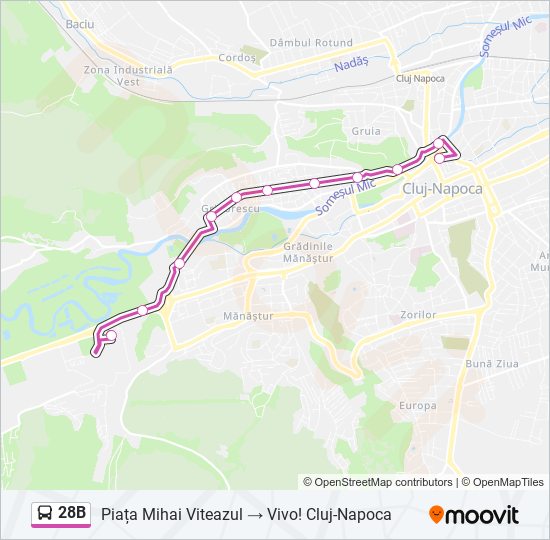 28B bus Line Map