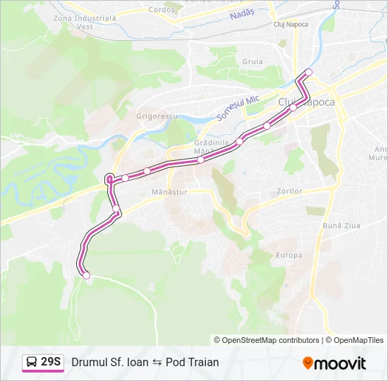 29S Bus Line Map