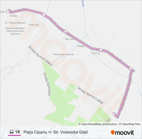 18 Bus Line Map