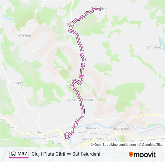 M37 Bus Line Map