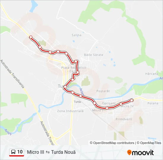 10 Bus Line Map