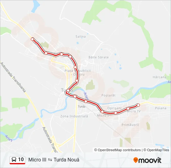 10 Bus Line Map